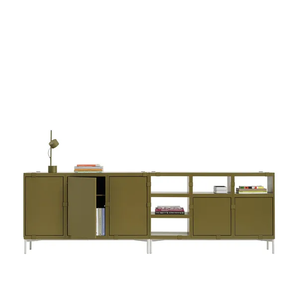 Stacked Bookcase Configuration 2 Harmaa