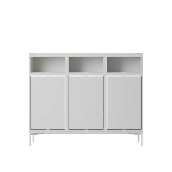 Estantería Apilable , Configuración 3 , Gris