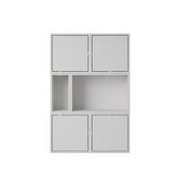 Stacked Shelving Configuration 4 Gray