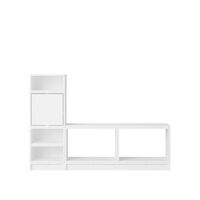 Stacked Hallway Shelf Configuration 1 White