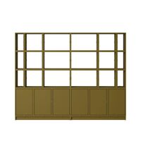 Étagère de Bureau Empilable Configuration 2 Marron-Vert