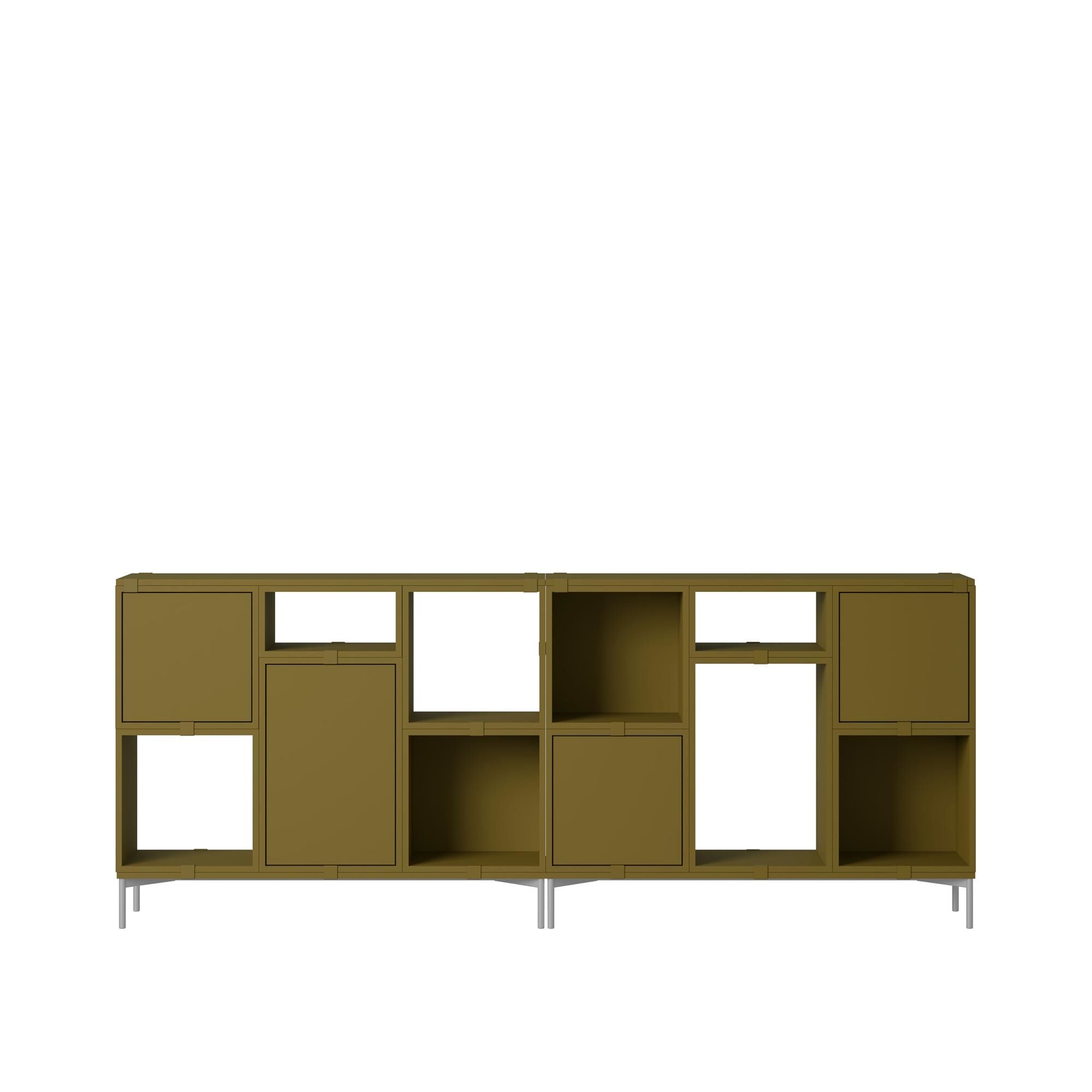 Stacked Office Reol Konfiguration 3 Brungrn