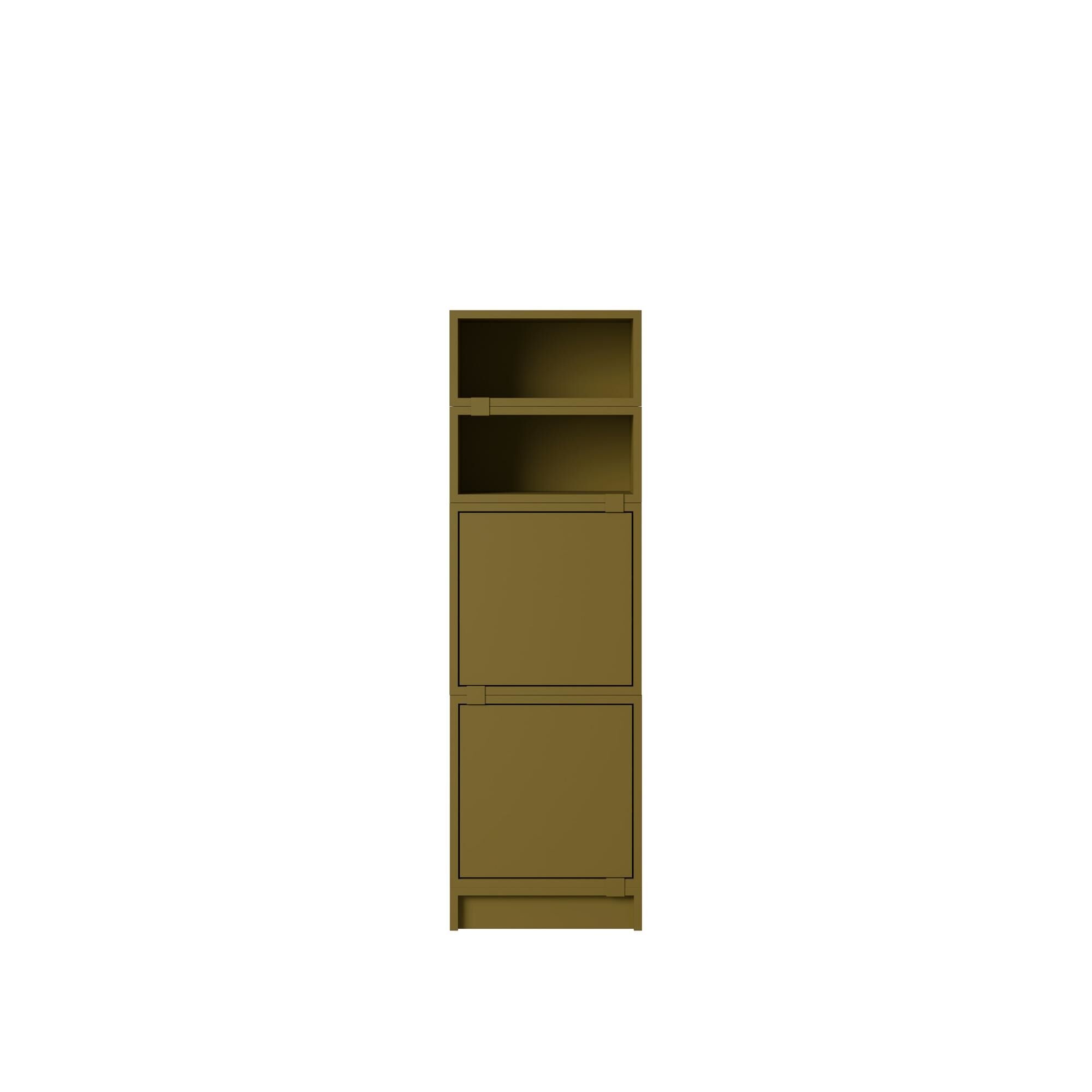 Stacked Office Reol Konfiguration 4 Brungrn
