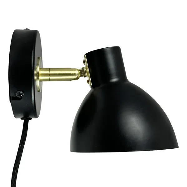 Lilje Vegglampe Sort/ Messing