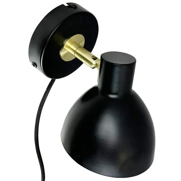 Lilje Vegglampe Sort/ Messing
