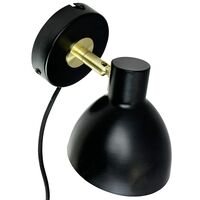 Lilje Vegglampe Sort/ Messing
