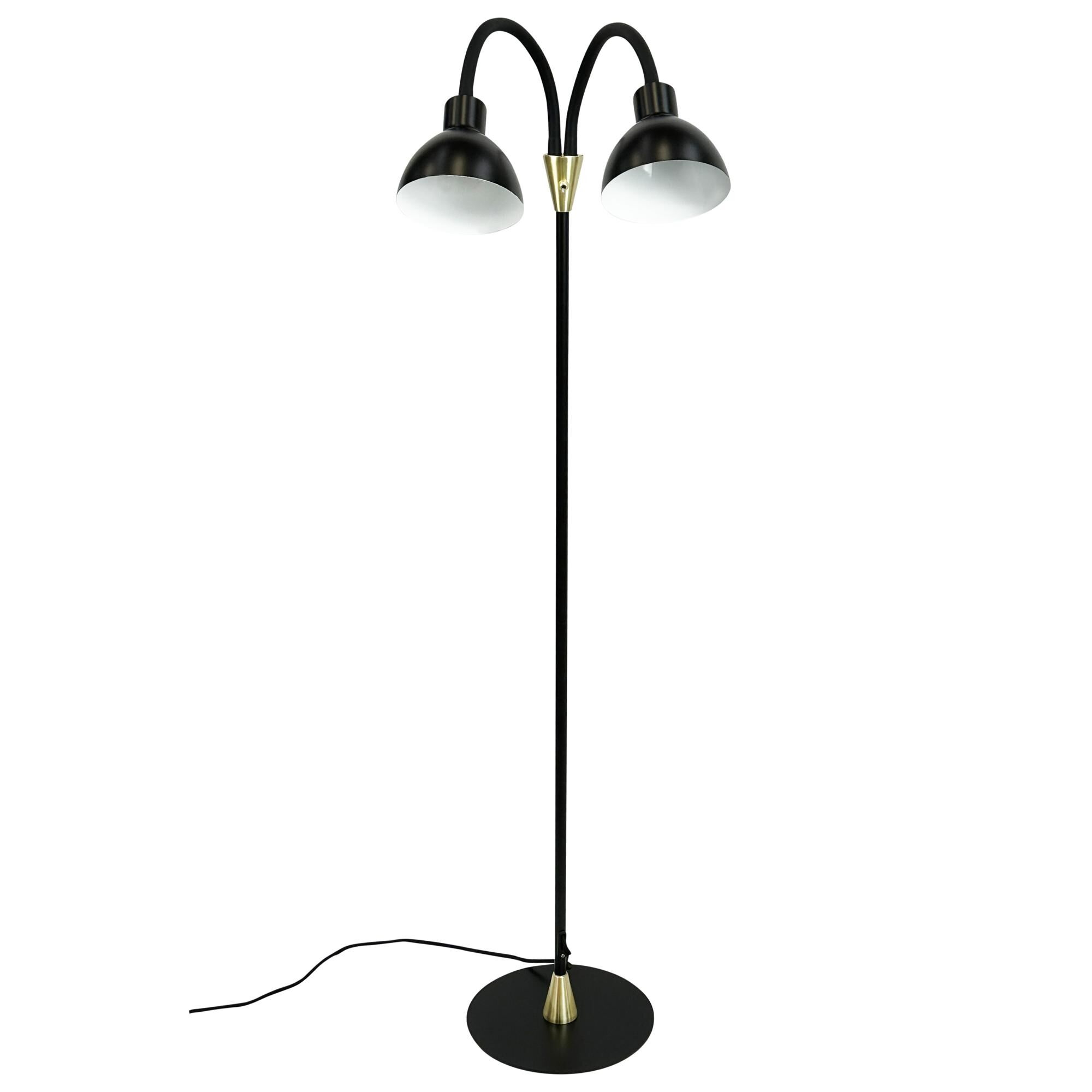 Lilje Gulvlampe Sort/ Messing