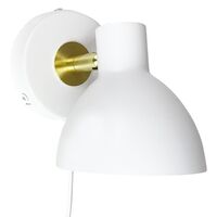 Lilje Wandlamp Wit/ Messing