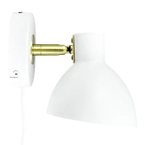 Lilje Wandlamp Wit/ Messing