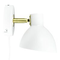 Lilje Wandlamp Wit/ Messing