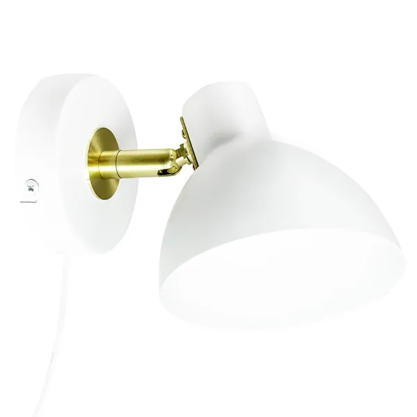 Lilje Wandlamp Wit/ Messing