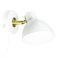 Lilje Wandlamp Wit/ Messing