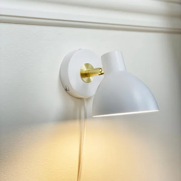 Lilje Wandlamp Wit/ Messing