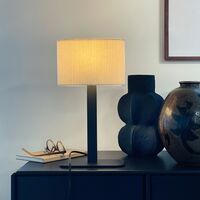 Calix Table Lamp Natural/ Black