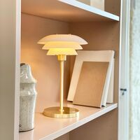 DL20 Table Lamp Opal/ Brass