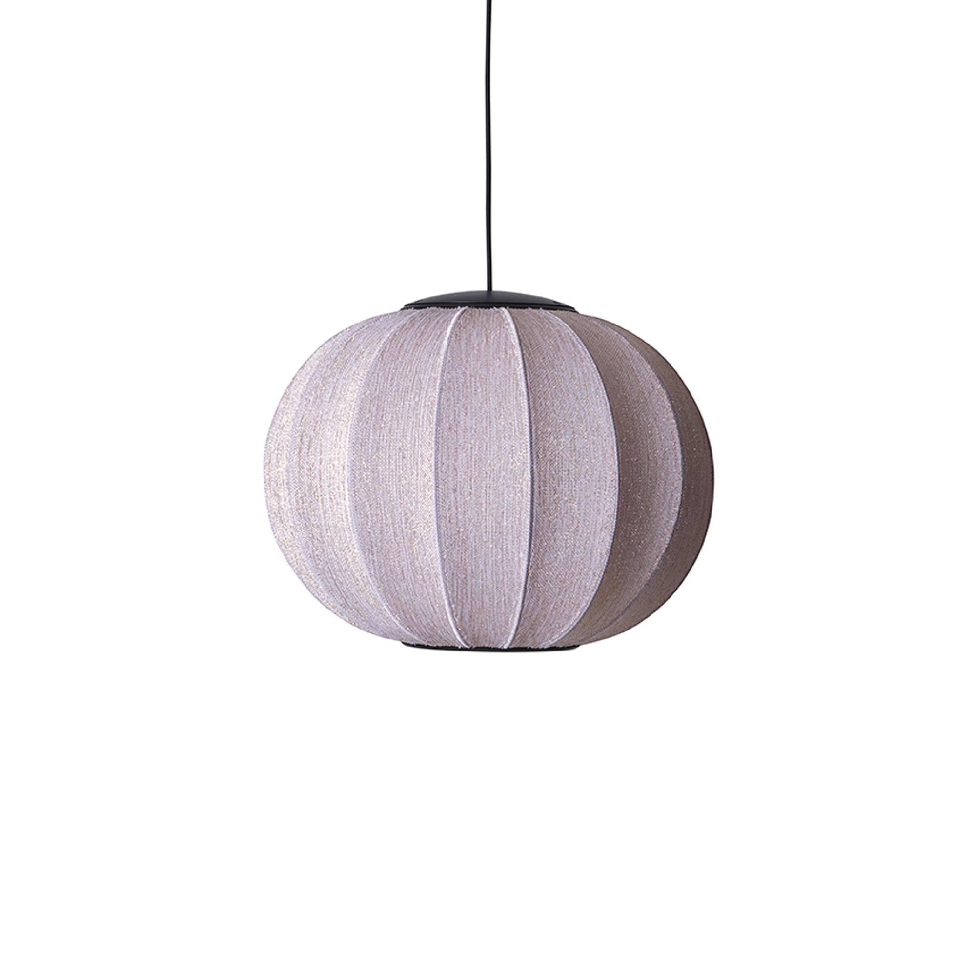 Suspension Rond Tricoté à La avec LED Pailletée Dorée Ø45