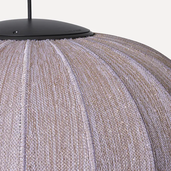 Anniversary Knit-Wit Ø57 Oval Pendant Gold Glitter LED