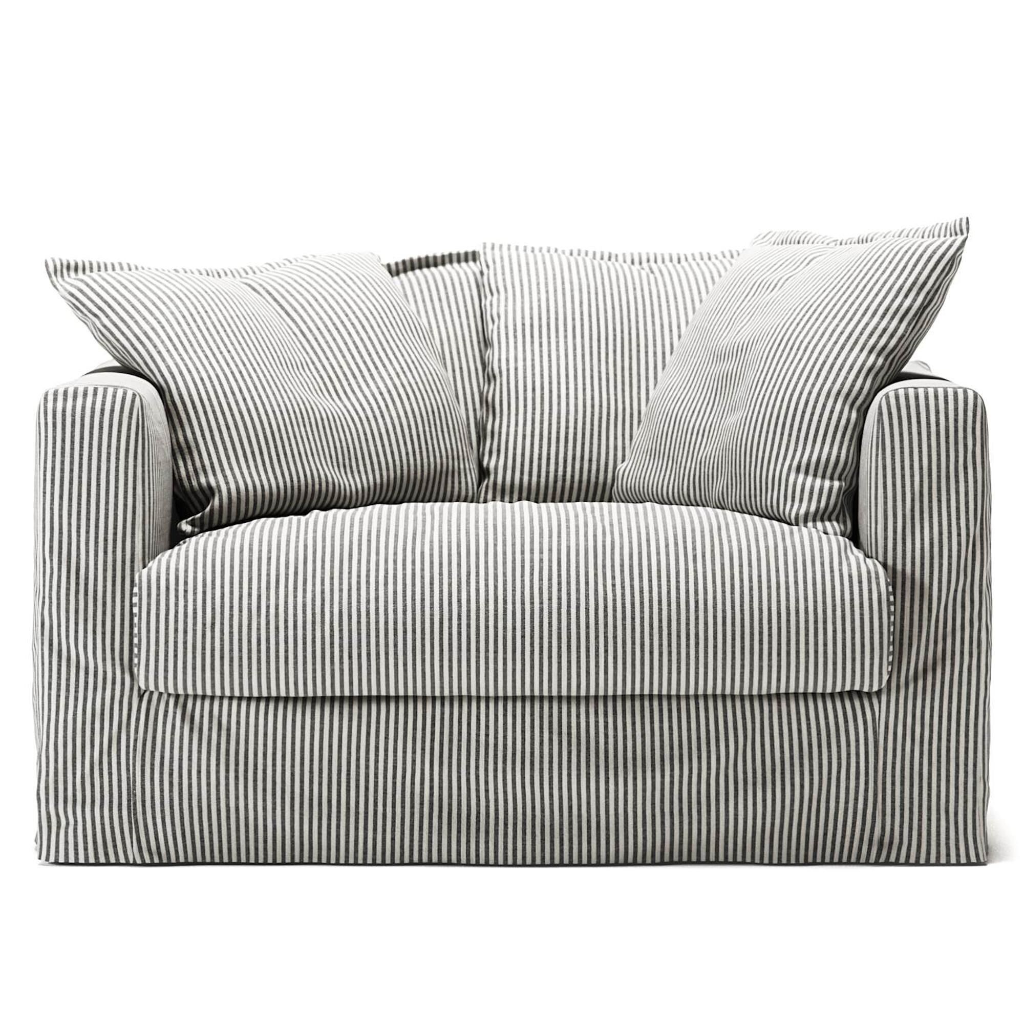 Le Grand Air Loveseat Fauteuil Ash Stripe/Lin