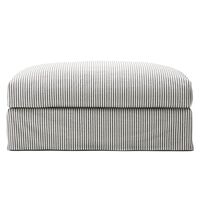 Le Grand Air Hocker für Sofa, Esche gestreift/Leinen