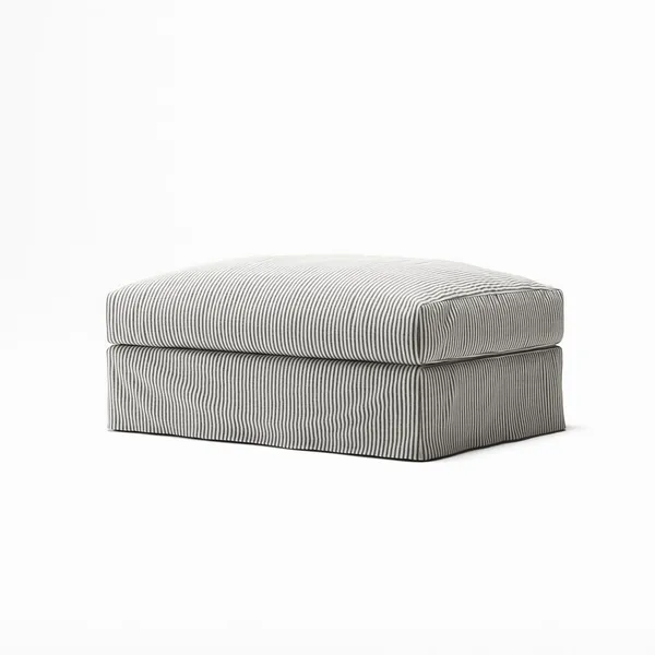 Le Grand Air Hocker für Sofa, Esche gestreift/Leinen