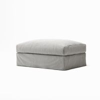 Le Grand Air Hocker für Sofa, Esche gestreift/Leinen