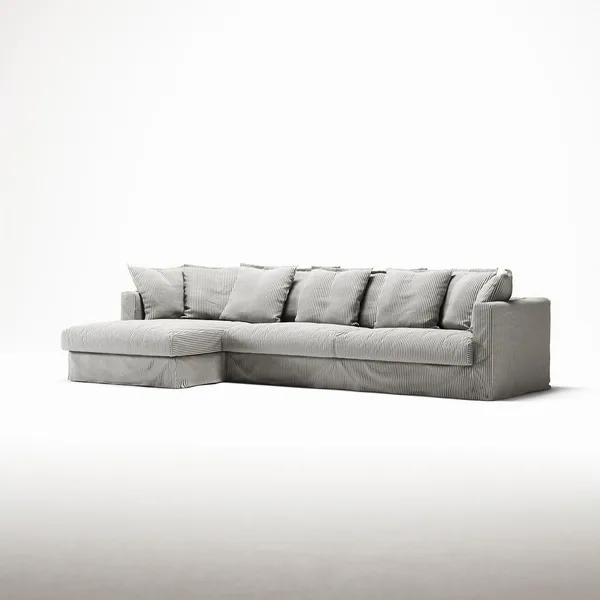 Le Grand Air 3-Seater Sofa Right-Facing Ash Stripe/Linen