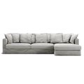 Le Grand Air 3-Seater Sofa Left Facing Ash Stripe/Linen