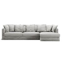 Le Grand Air 3-Seater Sofa Left Facing Ash Stripe/Linen