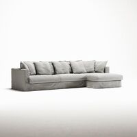 Le Grand Air 3-Seater Sofa Left Facing Ash Stripe/Linen