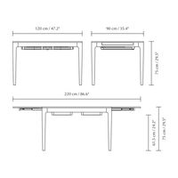 Heart'n'Soul Dining Table L120 Oak/Cloud Grey