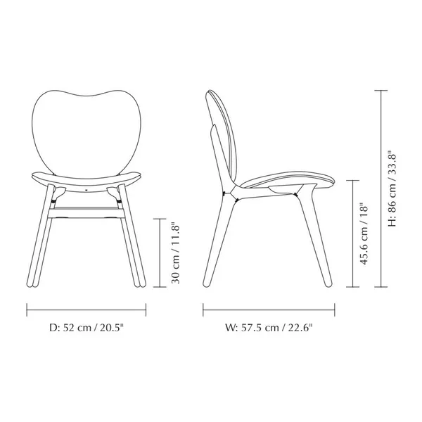 A Conversation Piece Dining Chair Black Oak/Morning Meadows