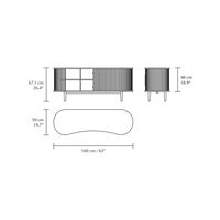 Audacious Sideboard Dark Oak/White Sands