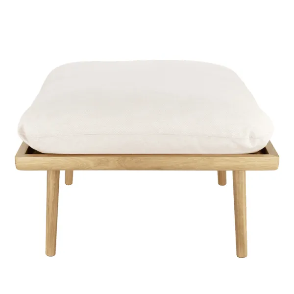 Lounge Around Shuffle Pouf White Sands