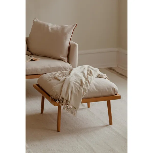 Lounge Around Shuffle Pouf White Sands