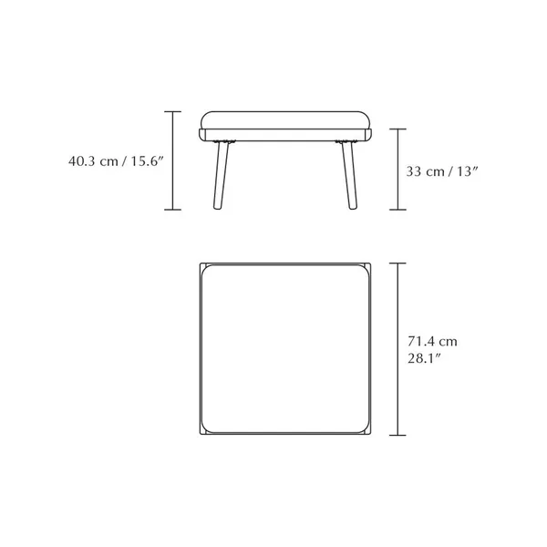 Lounge Around Shuffle Pouf Sterling