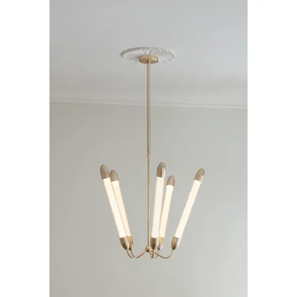 Lemon Squeeze Penta Pendant Long Polished Brass