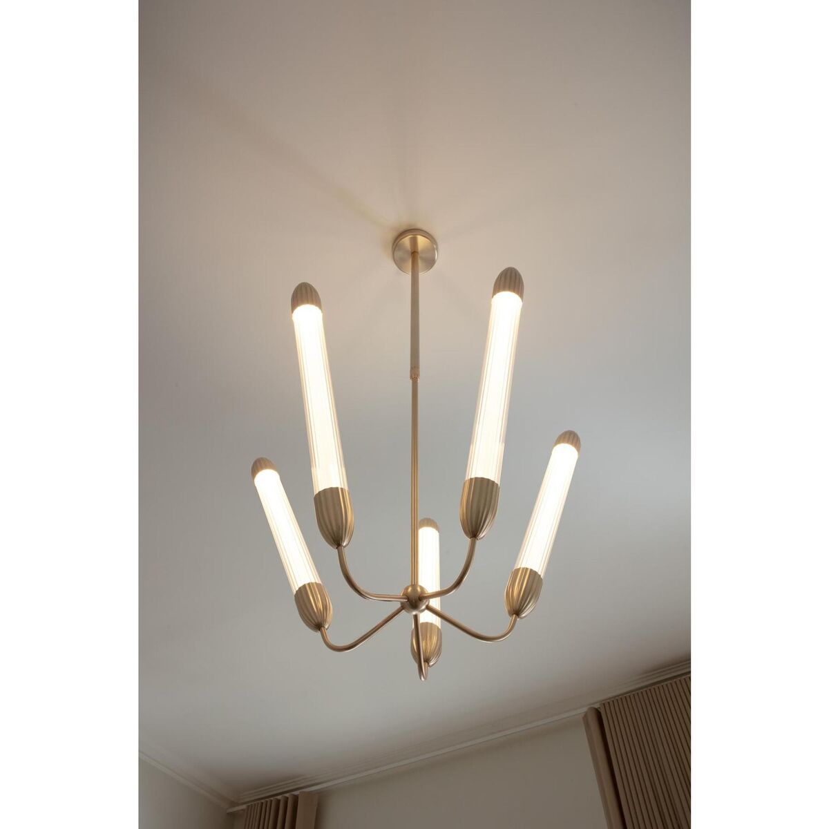 Lemon Squeeze Penta Pendant Long Polished Brass