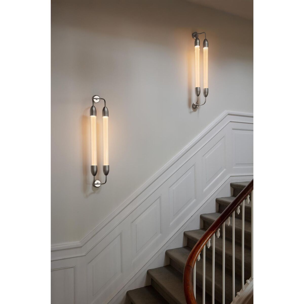 Lemon Squeeze Double Wall Lamp Long Polished Steel