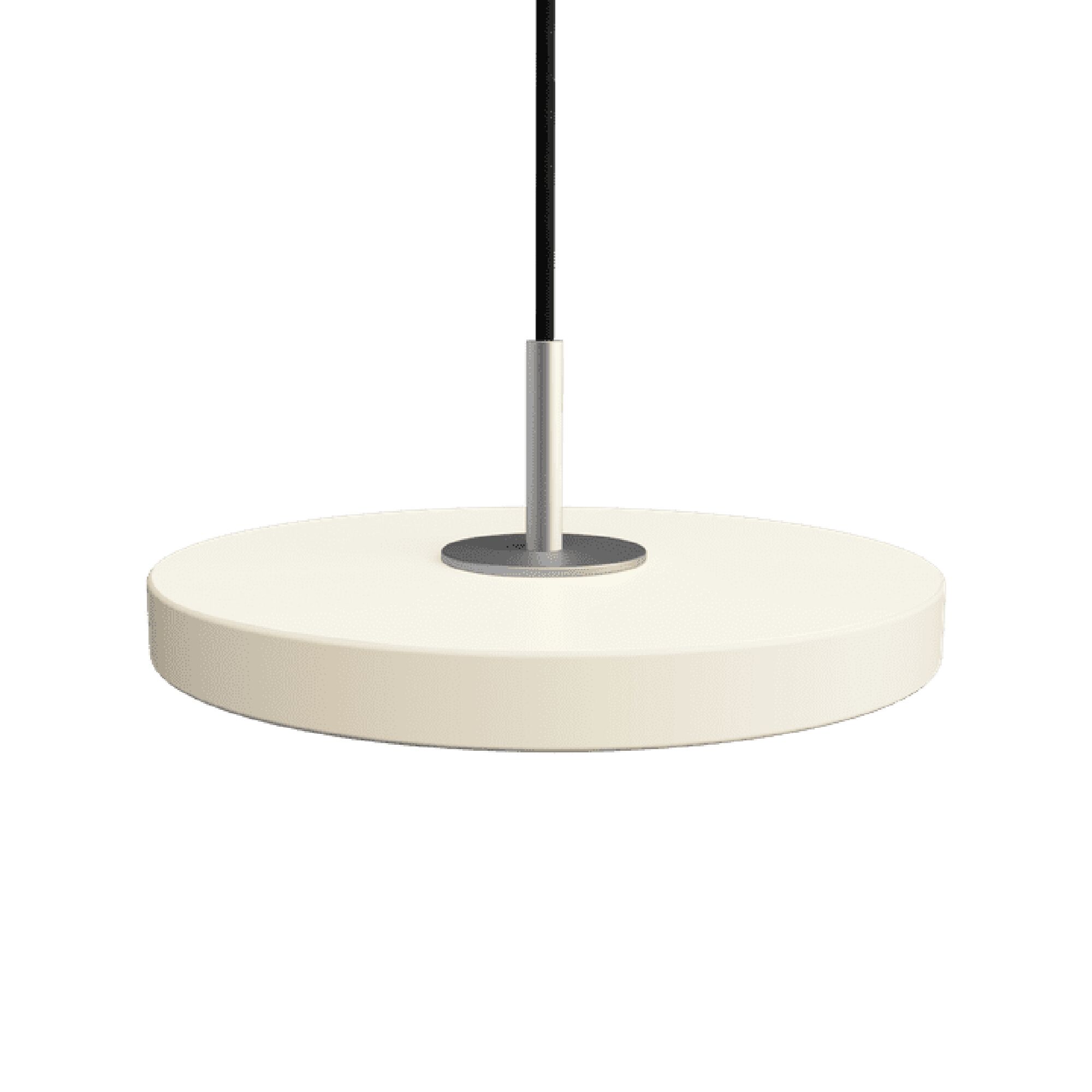 Asteria Micro Taklampe Perlehvit/Steel Topp