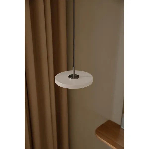 Asteria Micro Pendel Pearl White/Stål Top