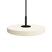 Asteria Micro Pendel Med Lysdæmper Pearl White/Sort Top