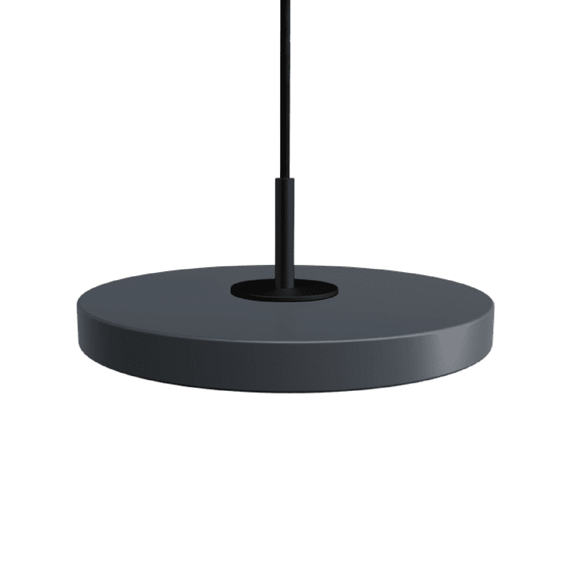 Asteria Micro Taklampe med Dimmer Antrasitt/ Sort Topp