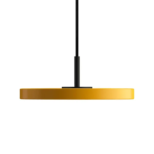 Asteria Micro Pendant With Dimmer Saffron Yellow/ Black Top
