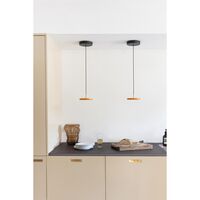 Asteria Micro Pendant With Dimmer Saffron Yellow/ Black Top
