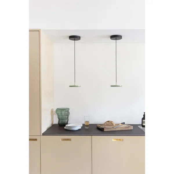 Asteria Micro Pendant With Dimmer Shade Olive/ Black Top
