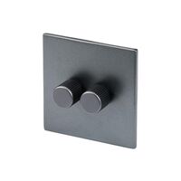 Double Rotary Wall Damper Graphite