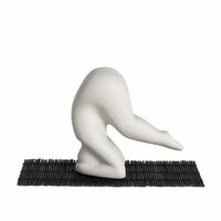 Yoga Nr. 1 Skulptur Hellgrau