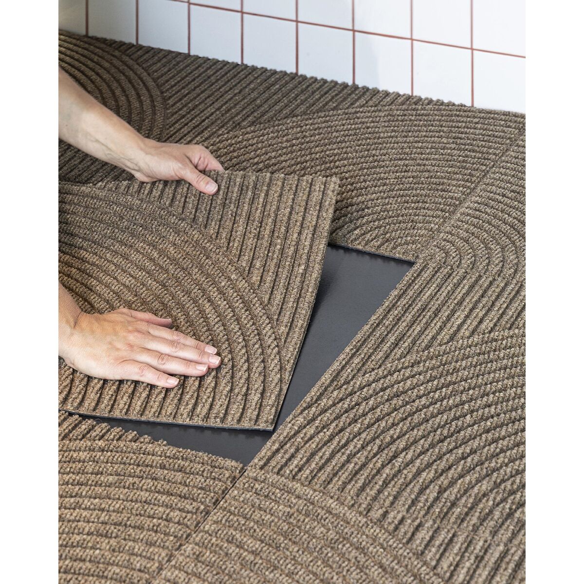 Horizontal & Circular Doormat Zen Black