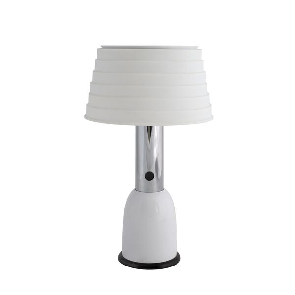 PL3 Table Lamp with Dual Functionality White/ Chrome