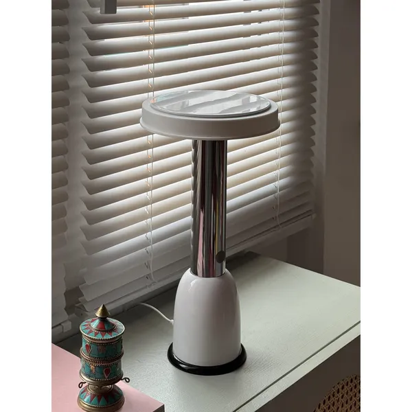 PL3 Table Lamp with Dual Functionality White/ Chrome